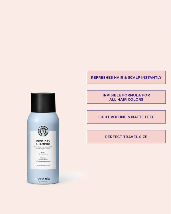Invisidry Shampoo for refreshed, clean hair with no white product residue